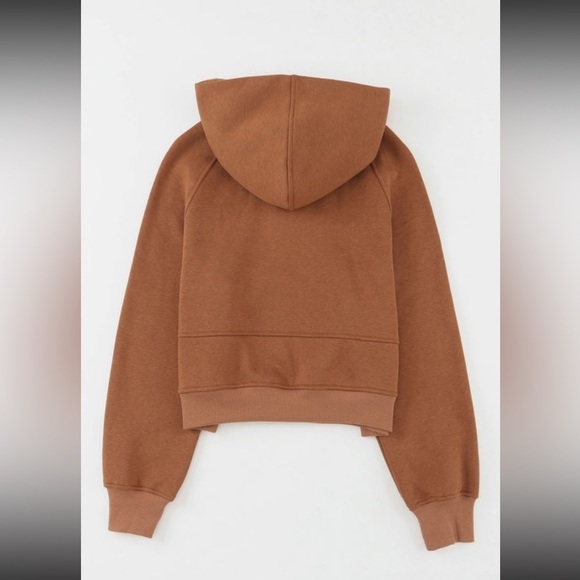 Perfect Fall Boutique Brown Quarter Zip Kangaroo Pocket Hoodie - Picture 4 of 7